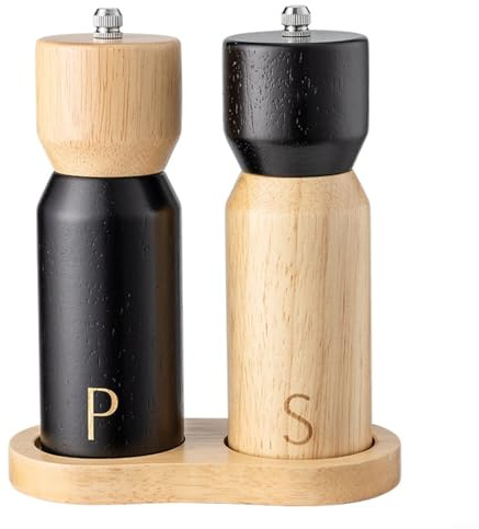 HavenDomicile Juego de molinillo de sal y pimienta, molinillo manual de especias con mecanismo de cerámica ajustable para cocina, comedor, cocina (C)