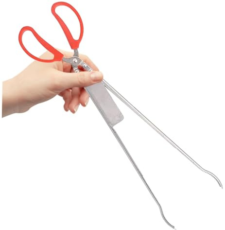 ROMISBABA Pinza per Granchi e Aragoste in Acciaio Inossidabile Antiscivolo Morsetto Serrato con Punta Incisa per Pesca e Cattura Strumento Multifunzione Resistente Corrosione