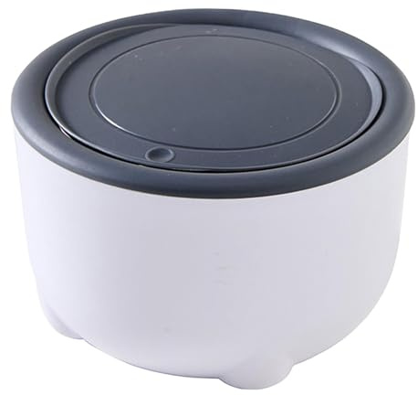 Milageto Cat Litter Trash Can,Pet Poop Trash Can,Mini Countertop Cat Litter Disposal Bin,with Press Type Lid Pet Supplies, Gray