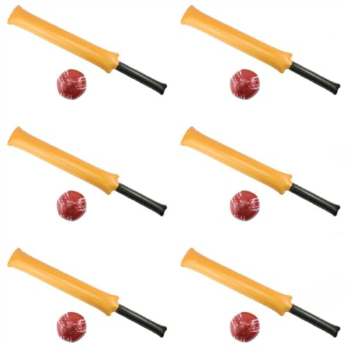 Uppblåsbar cricket fladdermus och boll set vuxna party nyhet sport rekvisita | Uppblåsbar cricketslagträ och bollset, vuxen sport stödrekvisita, 30 cm nyhet fladdermus, PVC festtillbehör, watch party