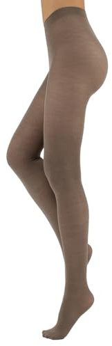 CALZITALY Wool Pantyhose, Woman Wool Tights, Winter Pantyhose | Beige, Burgundy, Grey, Brown, Navy, Black, Green, Violet | S, M, L, XL | 100 DEN | Made in Italy (Beige, M)