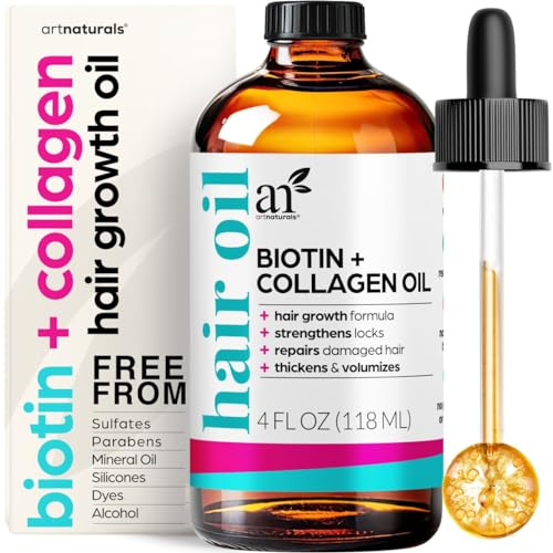 artnaturals Hair Growth Kit, Biotin + Collagen Oil, 2 Piece Set, Unscented, Unisex-Adults