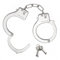 Yesallwas Manette in metallo, giocattolo con chiave | gioco di ruolo | ladri della polizia | accessori per costume | Manette Polizia Vero