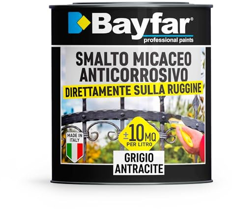 Bayfar, Gruppo Sammarro Smalto ferromicaceo antiruggine grigio antracite da 2,5 Litri