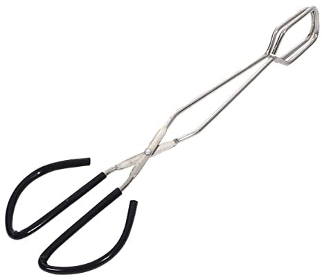 HANABASS Extended Fire Tongs Stainless Steel Long Handle BBQ Carbon Clip for Grilling Outdoor Cooking