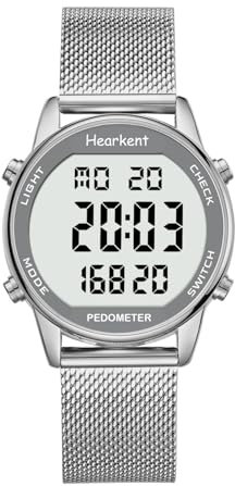 Reloj con podómetro para Caminar, rastreador de Pasos para Mujer con Contador de calorías, Reloj Deportivo Digital Resistente al Agua hasta 30 m, sin Necesidad de Cargar ni de Usar una aplicación