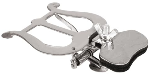 Morsetto per lira da marcia, supporto regolabile antiscivolo, doppio meccanismo, per strumenti musicali per tromba, trombone