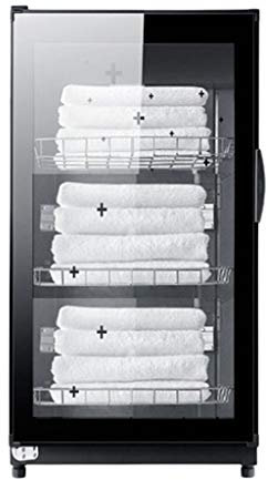 Towel Warmer Vertical cabinet Hot Towel Sterilizer Ozone + UV + infrared low temperature Nail Salon Spa Facial Beauty Salon Disinfector Tool （black）