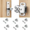 6Pcs Double Roller Catch Door Catches, Twin Roller Closet Catch Hardware Cara-Van Door Latch, Stainless Steel Cupboard Cabinet Wardrobe Door Latch with Screws for Wardrobe, Home Furniture(Silver)