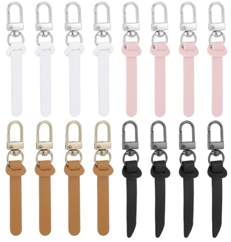 PH PandaHall 16 piezas de 4 colores con cierre de cremallera, reparación de asas de cuero, pestañas de cremallera para equipaje, maletas, chaquetas, mochilas, bolsos, bolsos, 3.19 ~ 3.45 pulgadas