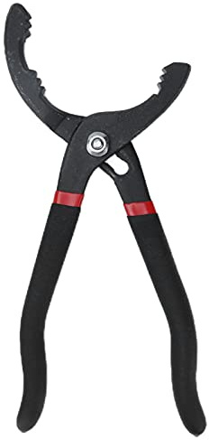 MEMEWOCA Chiave per filtro olio, strumento di rimozione filtro olio regolabile, design a ganascia seghettata antiscivolo in acciaio ad alto tenore di carbonio, regolazione di primo e (260mm)