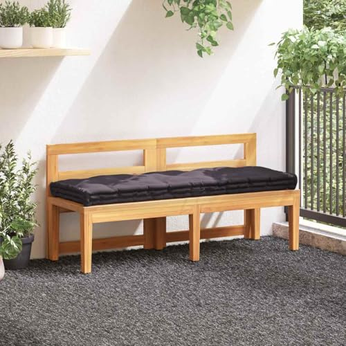 Fangmaliuyun Cuscino per pallet, antracite, 120 x 40 x 7 cm, in 100% cotone, con manico e bordo in tessuto, robusto e comodo, per giardino, terrazza, balcone e panchina per pallet