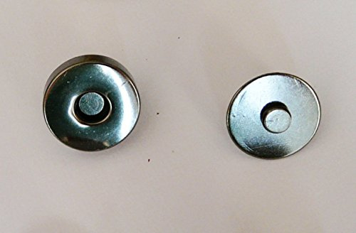 New 2 x 18MM Magnetic Black Colour Bag Fasteners Clasps Magnet Handbag Metal Button