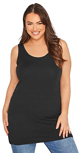 Yours Curve Longline Vest Top - Women's - Plus Size Curve Black