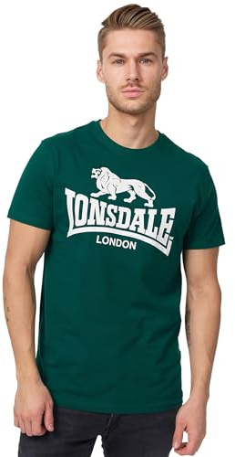 Lonsdale T-shirt för män | Streetwear T-shirt ledig T-shirt i kammad bomull, lätt och bekväm t-shirt för sport och vardag