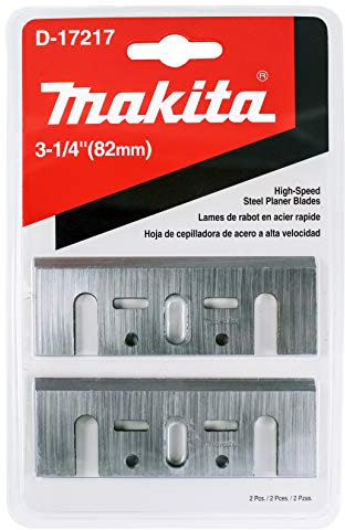 Makita - Juego de 2 cuchillas HSS de 3.25 para cepilladoras de 3.25, corte rápido para madera dura