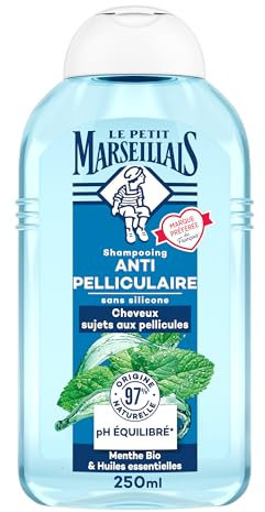 Le Petit Marseillais - Shampooing Antipelliculaire Infusion Huiles Essentielles Et Menthe Bio, 250 ml