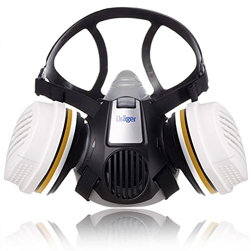 Draeger - Set di verniciatura X-plore 3300 - Protezione respiratoria contro vernici, polvere, resine, fumi, pesticidi, insetticidi, coloranti pitture - Classe di protezione A2,A3 - Mezza maschera