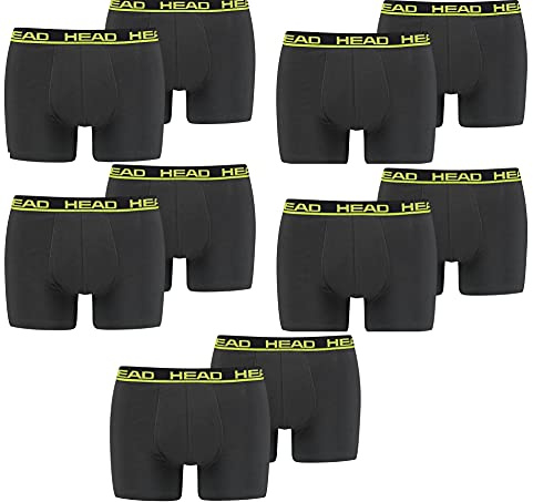 Head Herren Boxershorts Unterhosen Unterwäsche 10P (Phantom/Lime Punch, S)