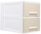 Zerodeko Schubladenbox Mini Kommode Schränkchen 2 Schublade Stauraum Schubladenturm Schubladencontainer Aufbewahrungsbehälter Aufbewahrungsschrank für Schlafzimmer Wohnzimmer Make- Up Organizer