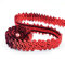 CNFQ 10 yards Elastisches glänzendes Paillettenband Applikation für Hochzeit Kostüm Brautschmuck PVC (Rot)