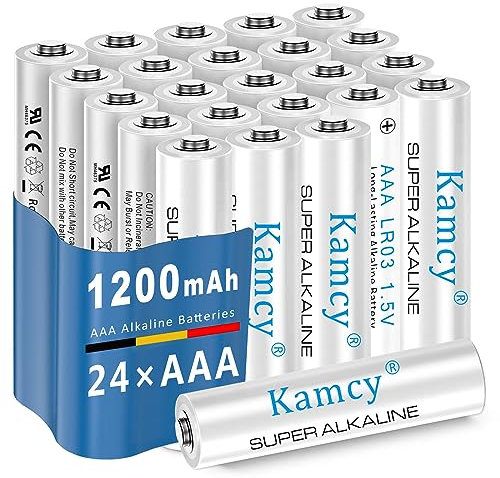 KAMCY Pile AAA / LR03 | Batterie AAA Ministilo Alcaline da 1,5V | Batteria Alta Capacità - Lunga Durata | Confezione da 24