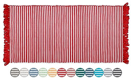 Lashuma Teppich Flur Rot, Größe: waschbarer Boho Läufer 60x120 cm