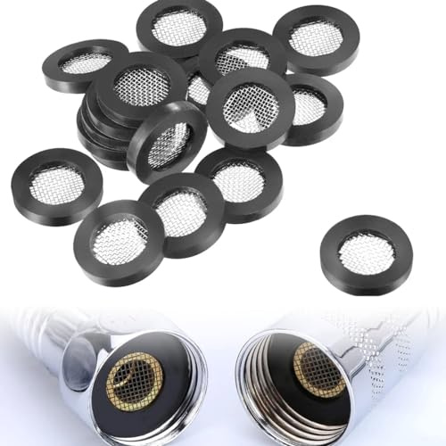 MenYiYDS - 50 st duschhuvudstätning O-ringfilter duschhuvud tätningsring packning gummipackning nätfilter för duschhuvud 1/2 3/4