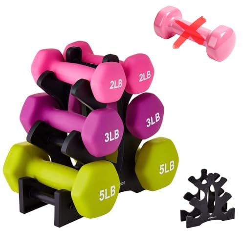 Rastrelliera per Manubri, Supporto per Manubri a 3 Livelli, Supporto per Pesi, Allenamento per La Forza, per Allenamento in Palestra a Casa, 23 x 22,5 x 8,5 cm (Manubri Non Inclusi)