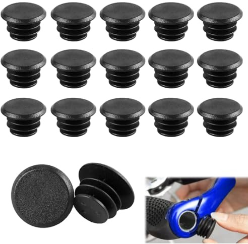 SGERUFZ 15 Piezas MTB Manillar Tapas Finales, Bicicleta De Plástico para Bicicleta De Carretera y Montaña, Accesorios para Bicicletas, tapones manillar mtb, tapones manillar bicicleta carretera