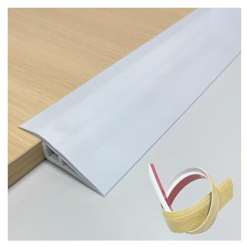 39.4in Floor Transition Strip Vinyl Door Threshold Flooring Transition Strip Self-Adhesive Carpet To Tile Transition Edging Trim For Doorways, Thresholds, Ramps, Tiles And Laminate Planks(White,7*100c