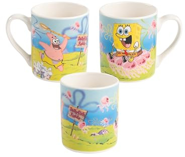 Bob Esponja Taza para Niños - Jellyfish Medusas Infantil Taza Infantil de Cerámica 230 ml