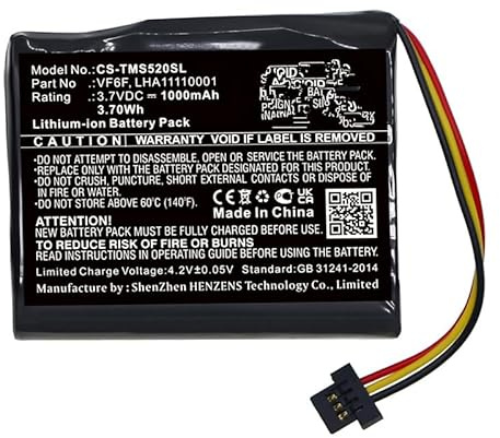 Ersatz Akku für Tomtom Start 52 PN:Tomtom LHA11110001, VF6F 1000mAh / 3.70Wh