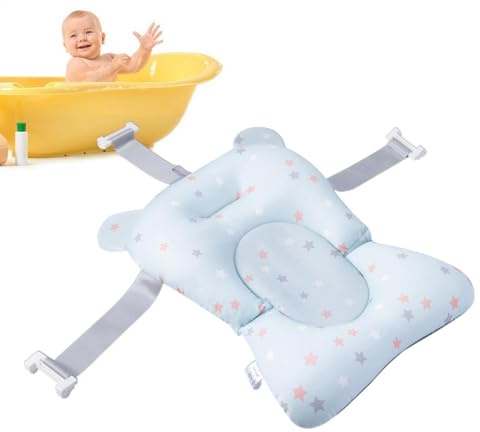 Oreiller De Bain Pour Baignoire Bebe, Coussin De Bain Bebe Baignoire Pour Bébé, Support uni-versel, transats, Coussin Baignoire Confortable Et Antidérapant, Matelas Doux Pour La Peau, 0 À 36 Mois