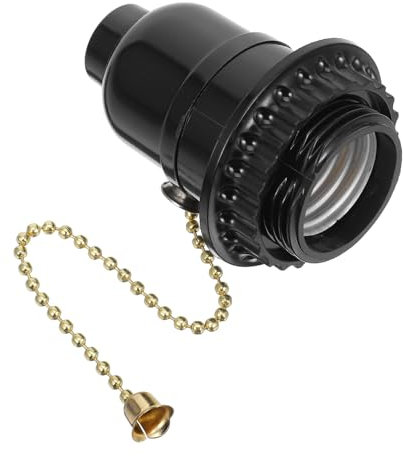 DIYEAH Zipper Switch Light Head Black Material for Ceiling Light Fixture Pull Chain Lamp Parts Replacement