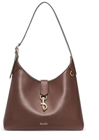 CLUCI Womens Purses and Handbags, Soft Vegan Leather Hobo Bags with Adjustable Strap, Lightweight Slouchy Shoulder Bag Brown
