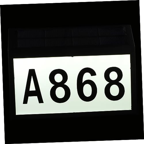 HYTROVE 1 Pièce Lampe Solaire LED de Numéro de Maison Plaque Murale Solaire et Inoxydable Étanche Chargement Automatique pour Extérieur