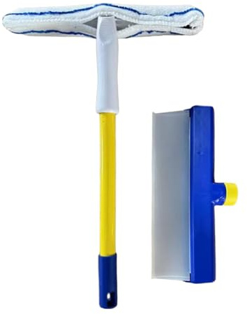 Aquablade Fönsterrengöringskit - Aqua Blade Squeegee Cleaner, Roterbar Silikon Skrape Och Microfiber Scrubber, Multifunktionella Glasrengöringsverktyg För Inomhusdusch I Hushållsbadrum, Spegeldörr