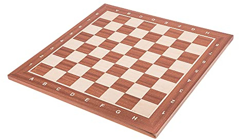 Square - Échiquier Professionnel en Bois n° 5 Acajou - Champ 50 x 50 mm