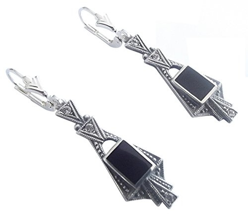 Damen Ohrringe 925 Silber im Art Deco Stil um 1930