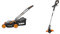 WORX WG779E.2 36V (40V MAX) Cordless 34cm Lawn Mower (Dual battery x2 20V Batteries) & WG157E.9 18V (20V MAX) 2.0Ah Cordless 25cm Grass Trimmer-Body ONLY, 20 V, Black