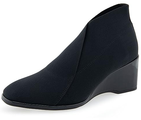 Aerosoles ANINI Ankle Boot Wedge, Black Elastic, 8.5M