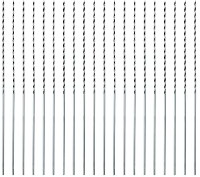 SALI 20 Stück Holzbohrer Set Lang Extra Scharfe Bohrer für Hartholz Sperrholz Kunststoff, Holzschlangenbohrer Set perfekt für DIY-Holzbearbeitung 300 mm lange Balkenbohrer Ø 3mm Holzspiralbohrer