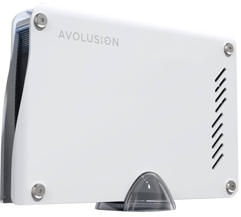 Avolusion PRO-M5 Series 8TB USB 3.0 External Gaming Hard Drive for PS5 Game Console (White, Metal Case) - 2 Year Warranty (Renewed)