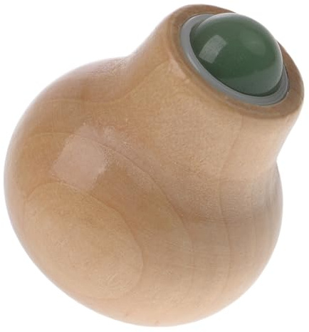 PENIKOKO Outil de Massage Facial Rouleau Apaisant en Acier Inoxydable et Bois Masseur Cervical pour Réduire les Rides Poches du Visage pour Visage et Cou