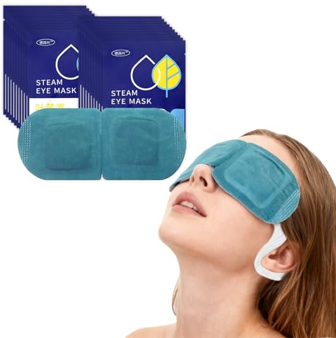 ZHAOCAI 20 Packs Steam Eye Masks, Self Heating Disposable Heated Eye Mask with Lutein, Warm Compress Sleep Eye Patches for Adults, Travel Essentials & Relaxation Gifts for Women
