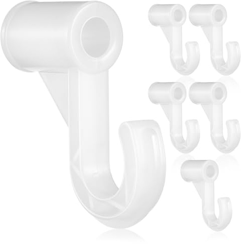 Sewroro Lot De 6 Supports De Tringle De Penderie Réglables pour Armoire Crochets Robusts pour Tringles De Dressing Accessoires De Garde-Robe Polyvalents pour Chambre À Coucher