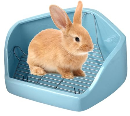 Bac à litière pour Lapin, bac à litière pour Animaux de Compagnie pour Cage - Poêle d'angle pour Petits Animaux | Toilettes pour Lapins pour de Compagnie,Bac à pour en Forme de