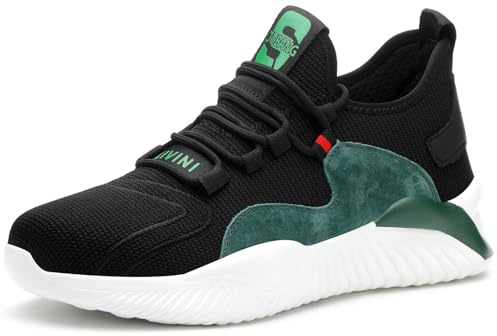 Mitudidi Scarpe Antinfortunistiche Uomo Donna Scarpe da Lavoro Verde 39 EU
