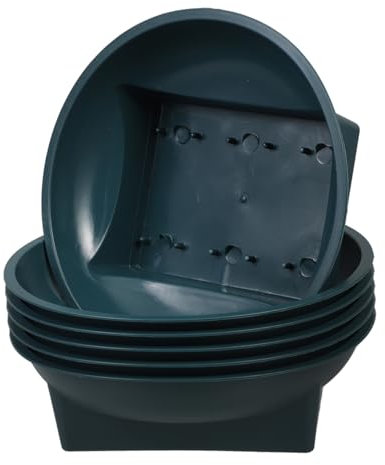 Kisangel Lot De 6 Bols Floraux Verts pour Jardin Tombe Support De Fleurs Jardinière Vase Commémoratif pour Décoration Intérieure Et Extérieure